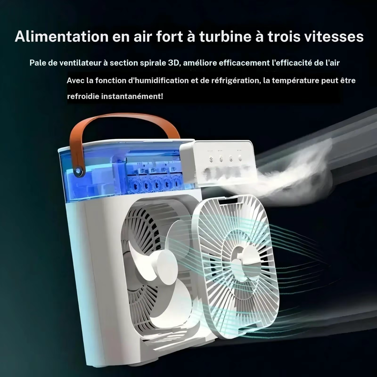 Ventilateur rafraîchisseur d’Air 3-en-1 Noreva- Puissant & Économique