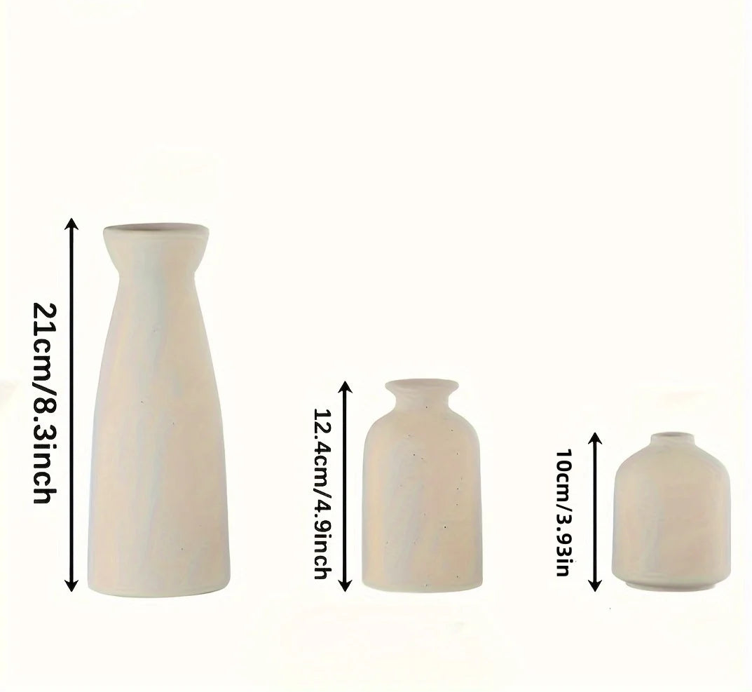 Lot de 3 vases en céramique