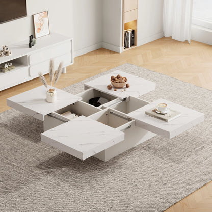 Table basse effet marbre