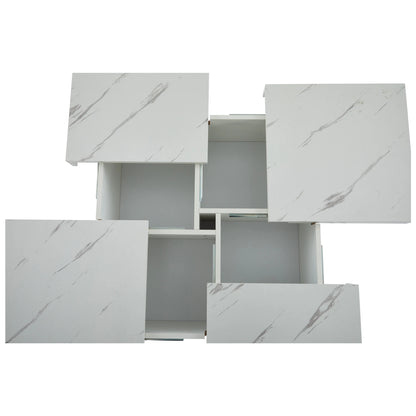 Table basse effet marbre
