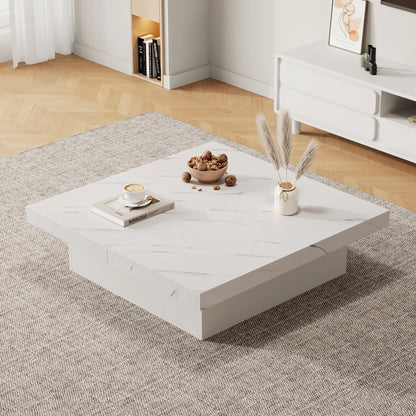 Table basse effet marbre