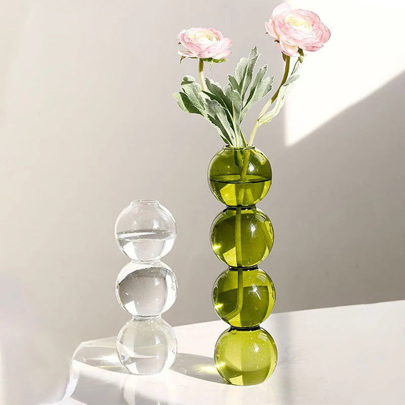 Vase en Verre Bullé