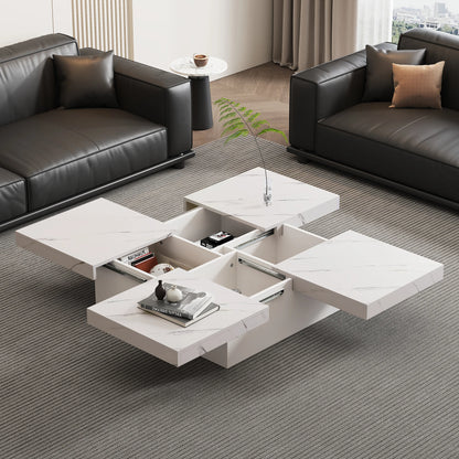 Table basse effet marbre